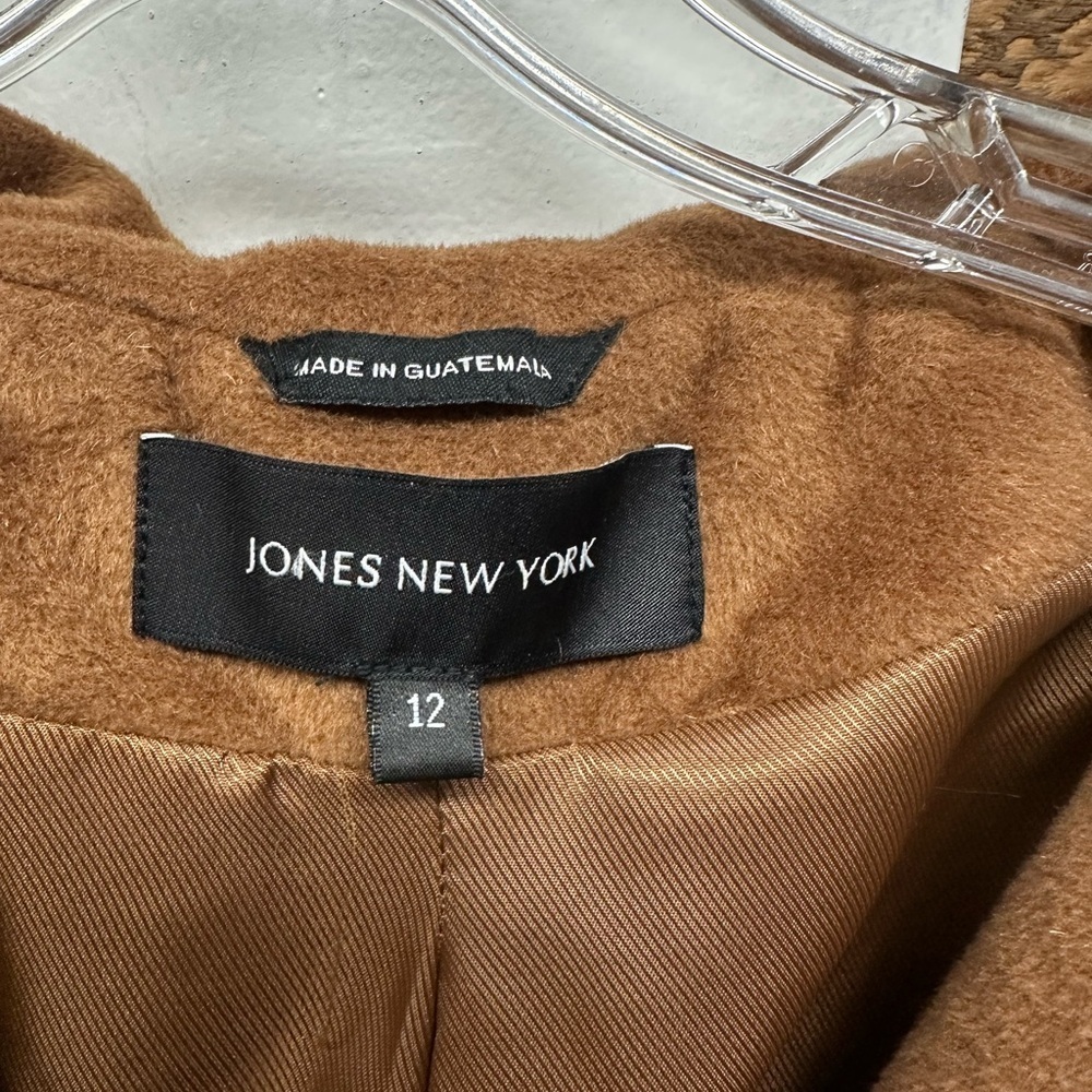 Jones New York Camel Wool Blend Coat (Size 12) - Picture 4 of 9